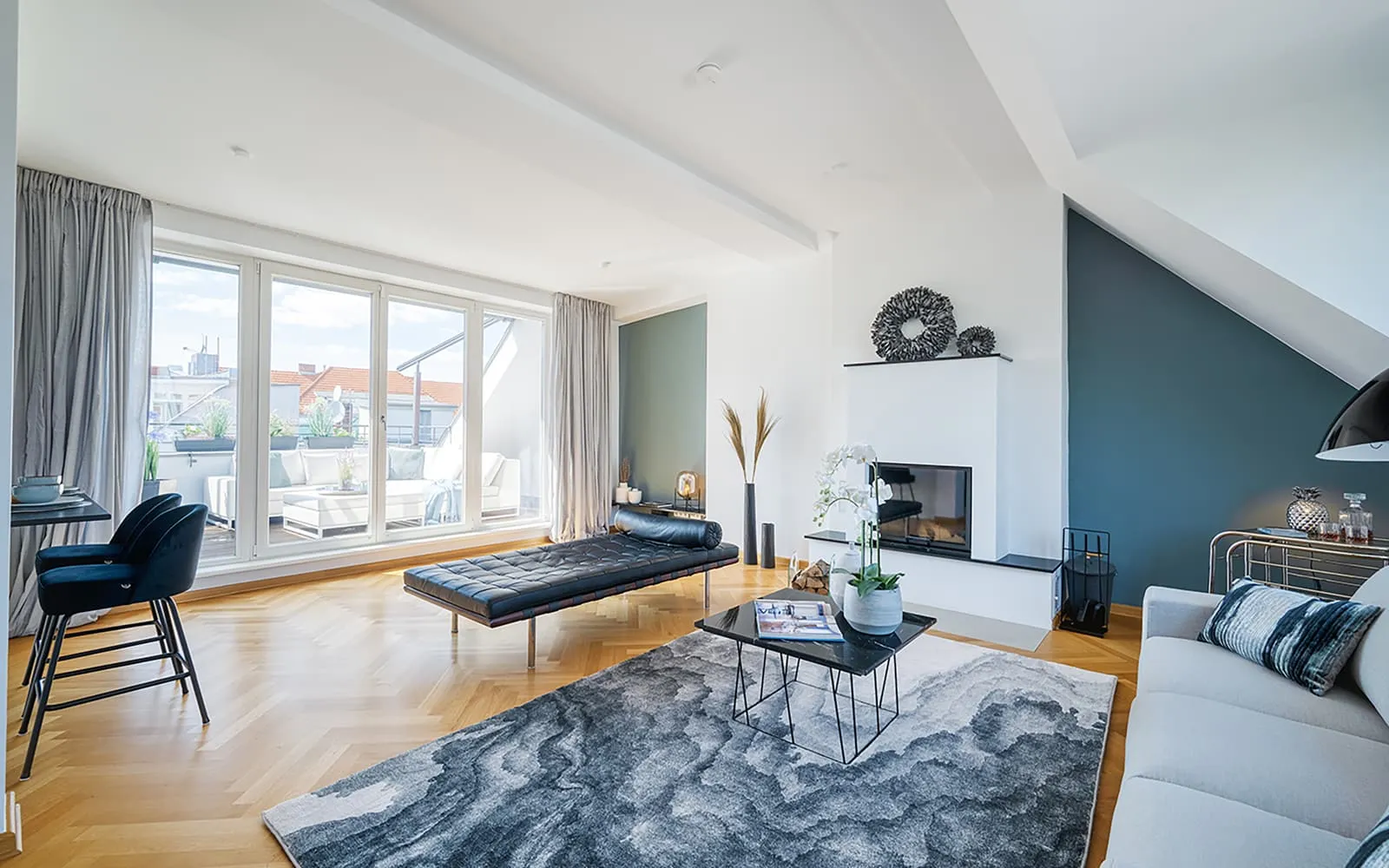 Immobilienfotografie Berlin – Wohnzimmer & Terrasse