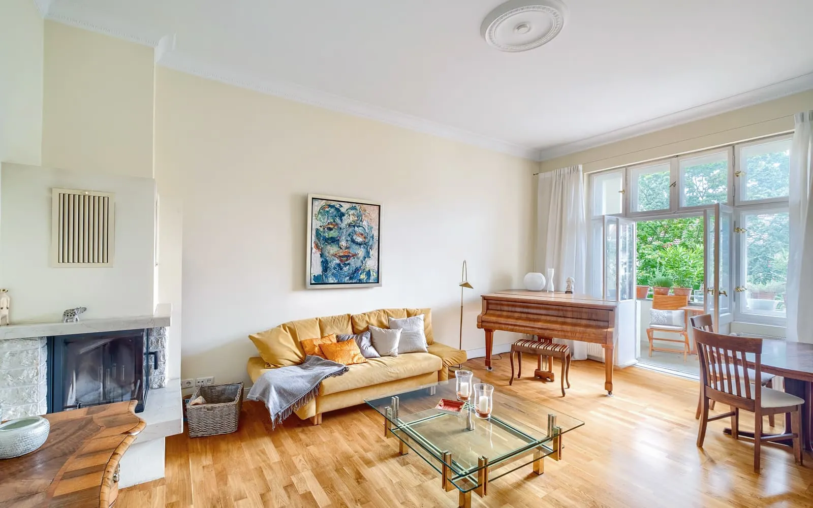 Immobilienfotografie Berlin – Altbau Wohnzimmer